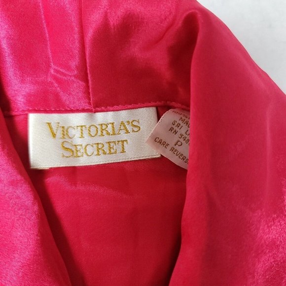 Victorias Secret Womens P Gold Label Satin Pajama Set Pink Top and Pants Vintage - Picture 3 of 16
